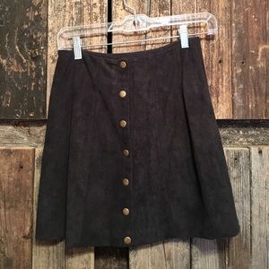 Suede skirt